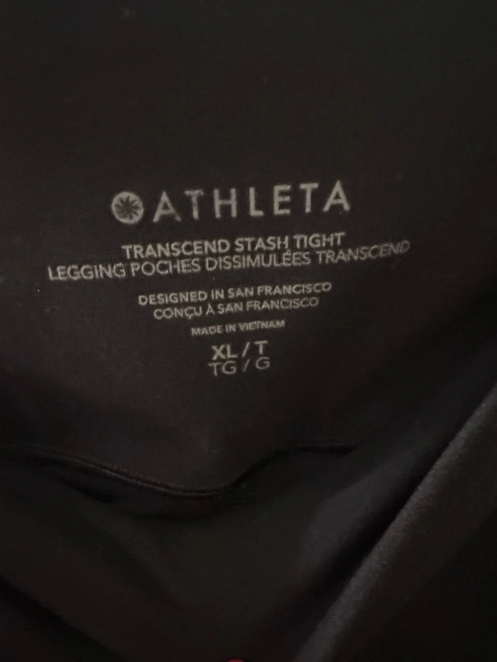 Athleta Black Transcend Stash Tight Leggings - Picture 2 of 2